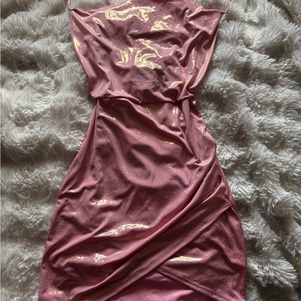 Charlotte Russe Pink Asymmetrical Bodycon Cocktail Dress